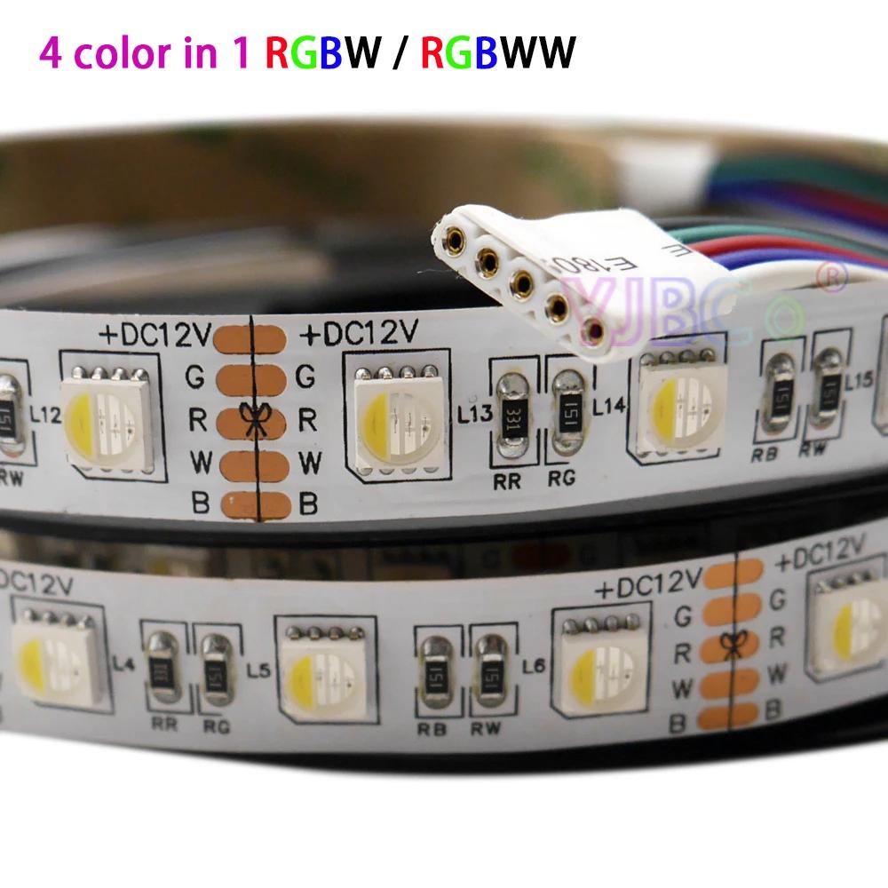 5 / DC 12V 24V RGBW/RGBWW 4  1 led Ĩ 60Leds/m 300leds  IP30/65/IP67 5050 SMD  LED Ʈ 